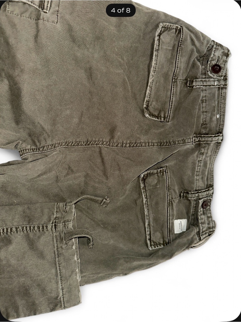 American Eagle Outfitters Men's Cargo Pants in Olive - Picture 3 of 7